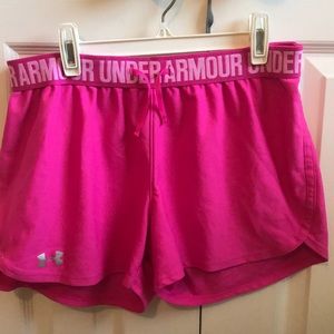 Pink Under Armour shorts